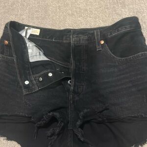 Levi black jean shorts